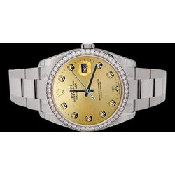 Quadrante Diamante Lunetta Rolex Datejust Orologio Uomo Acciaio inossidabile con regolazione rapida