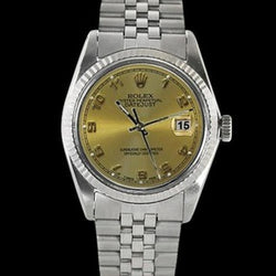 Quadrante arabo champagne Lunetta giubileo in acciaio inossidabile Orologio da uomo Rolex Datejust IMPOSTAZIONE RAPIDA