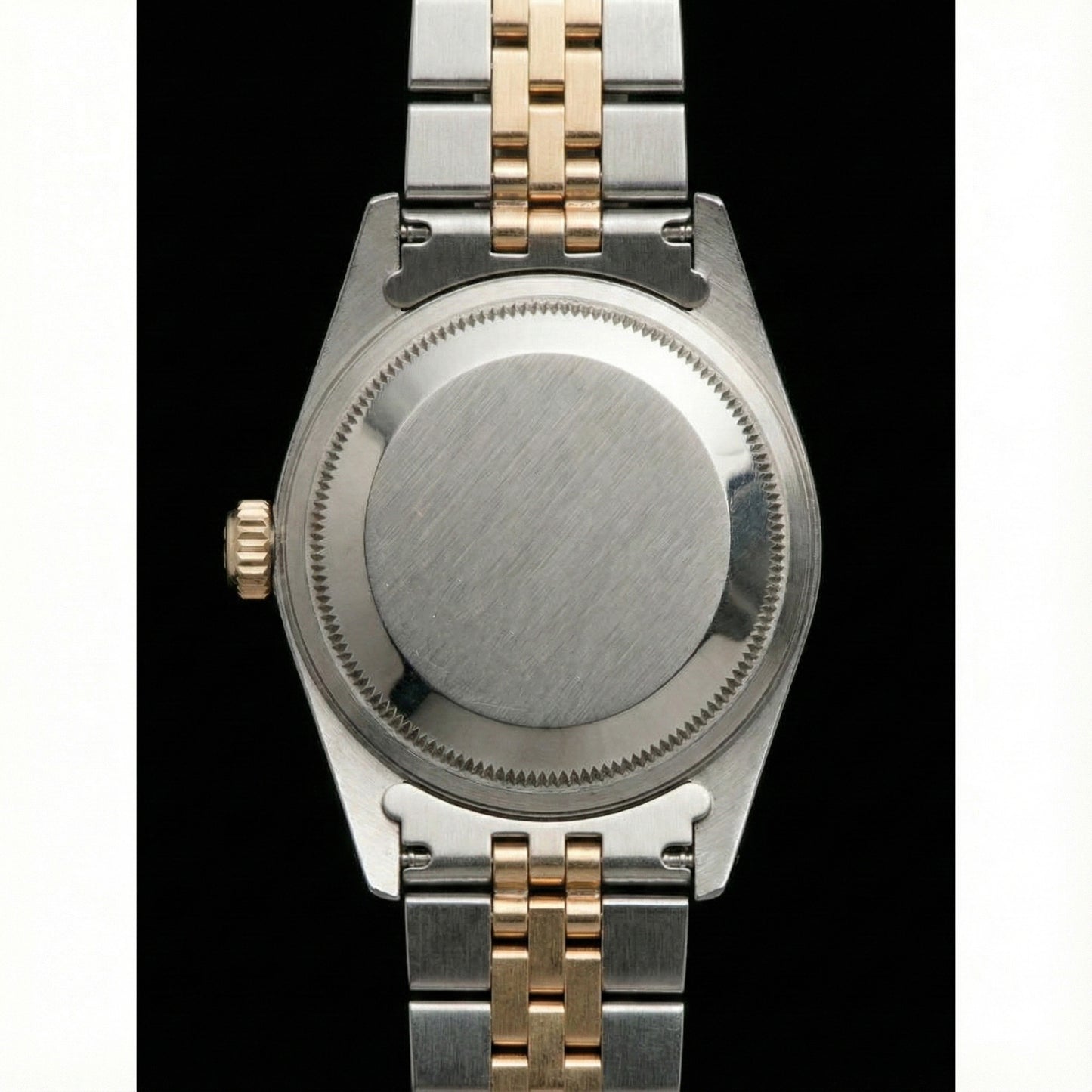 Quadrante arabo champagne acciaio inossidabile e giubileo signora Rolex Datejust in oro giallo