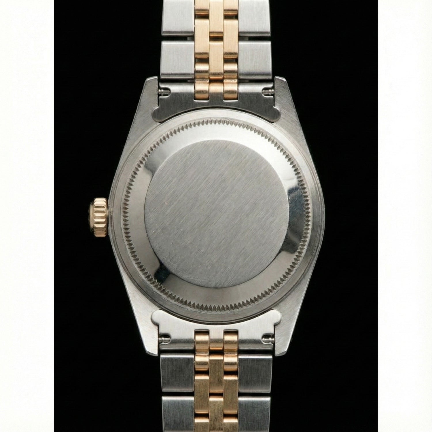 Quadrante arabo champagne acciaio inossidabile e giubileo signora Rolex Datejust in oro giallo