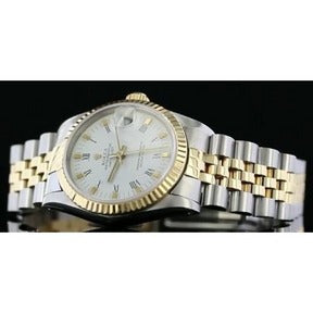 Quadrante bianco con cinturino Rolex giubileo