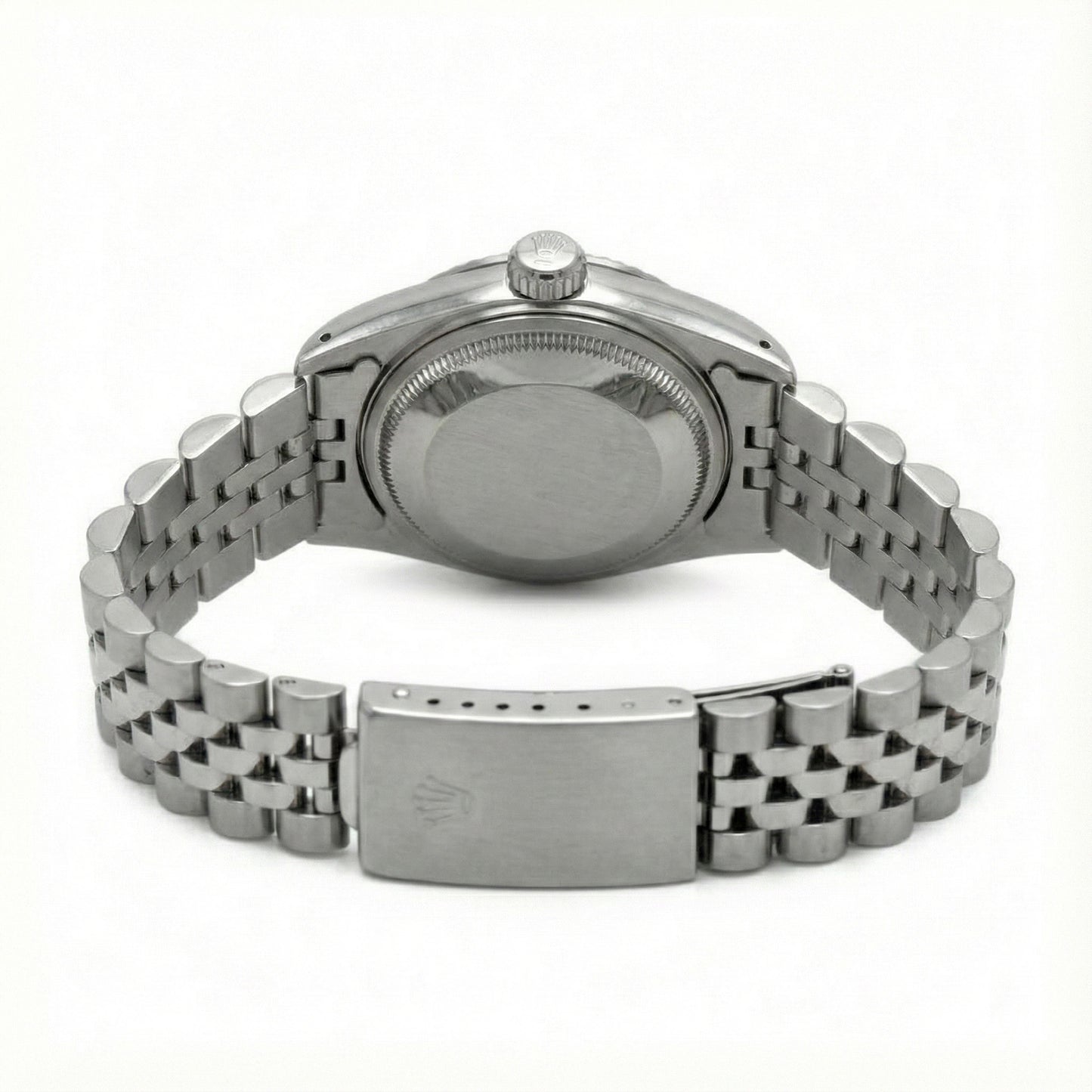 Quadrante bianco con quadrante Rolex Date Just acciaio inossidabile Orologio con lunetta scanalata Datejust