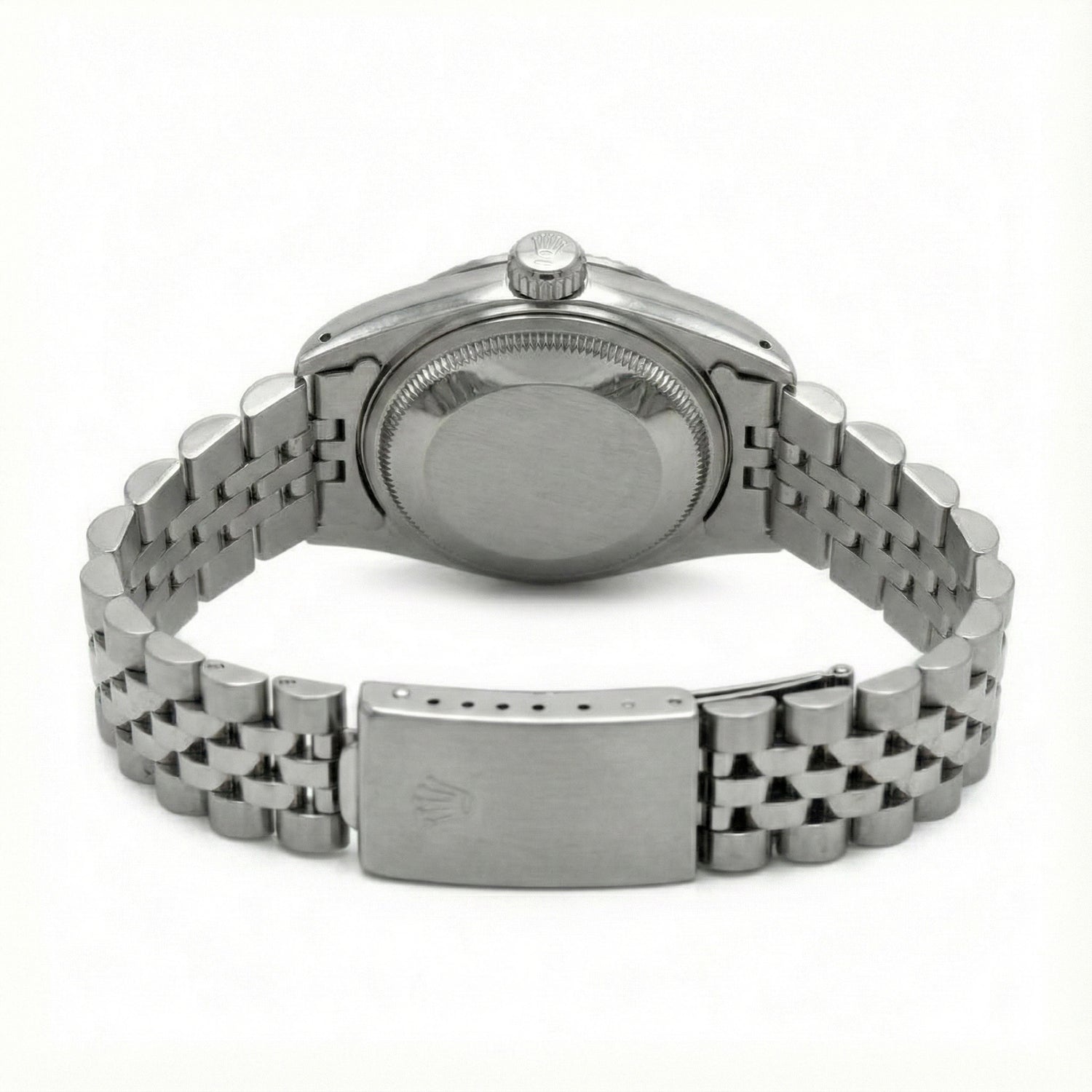 Quadrante bianco con quadrante Rolex Date Just acciaio inossidabile Orologio con lunetta scanalata Datejust