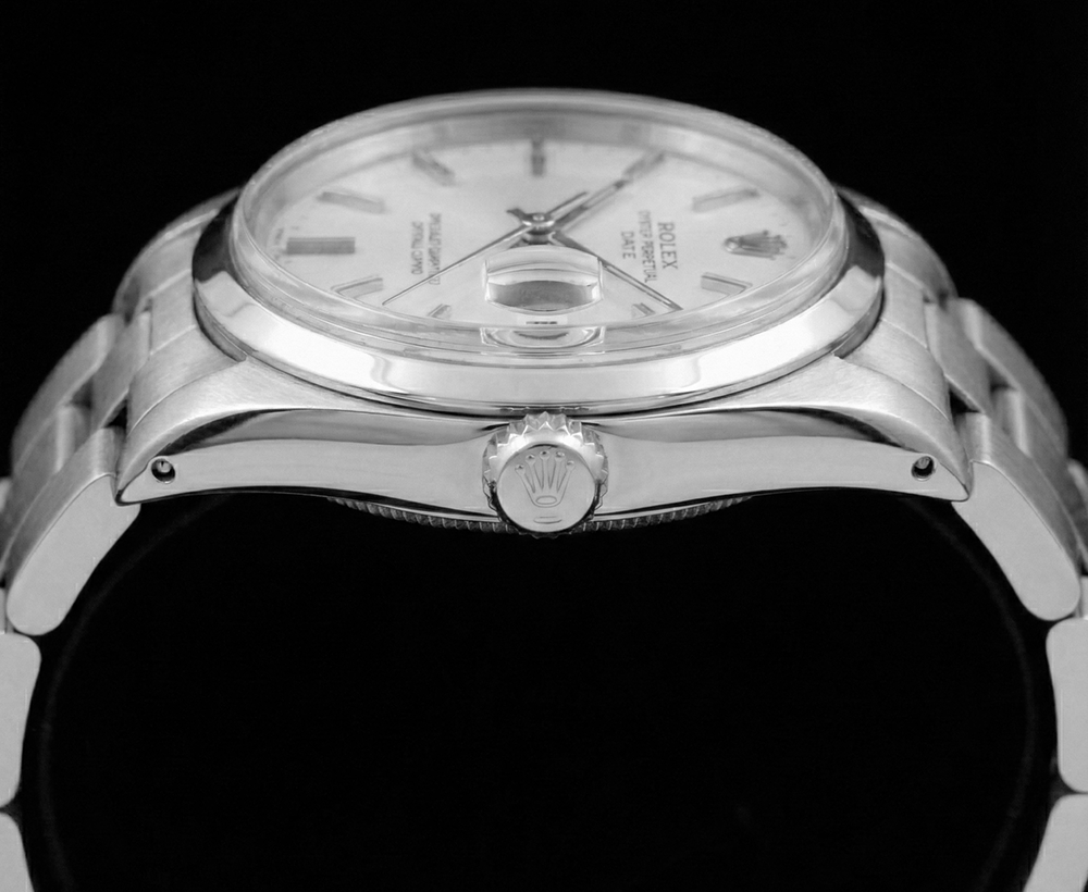 Quadrante bianco con quadrante Rolex Date Orologio da uomo Bracciale ostrica acciaio inossidabile