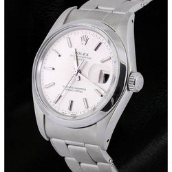 Quadrante bianco con quadrante Rolex Date Orologio da uomo Bracciale ostrica acciaio inossidabile