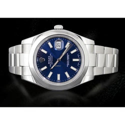 Quadrante blu Rolex Datejust 2 Orologio da uomo bracciale ostrica Acciaio inossidabile