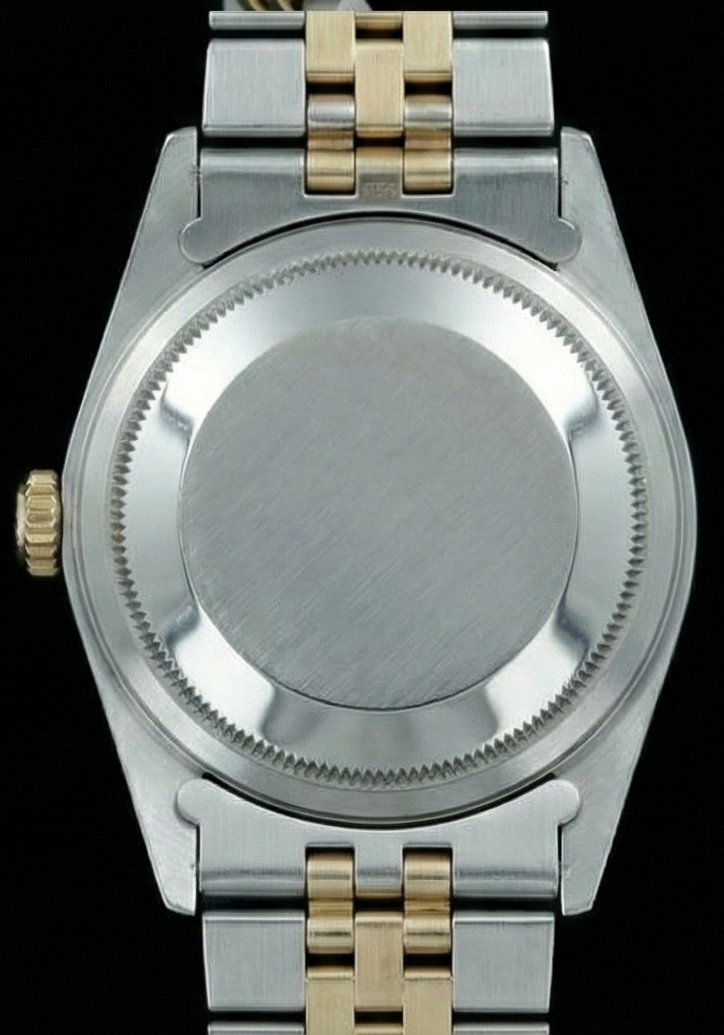 Quadrante blu con lunetta scanalata Datejust Rolex Orologio da donna Acciaio inossidabile e oro