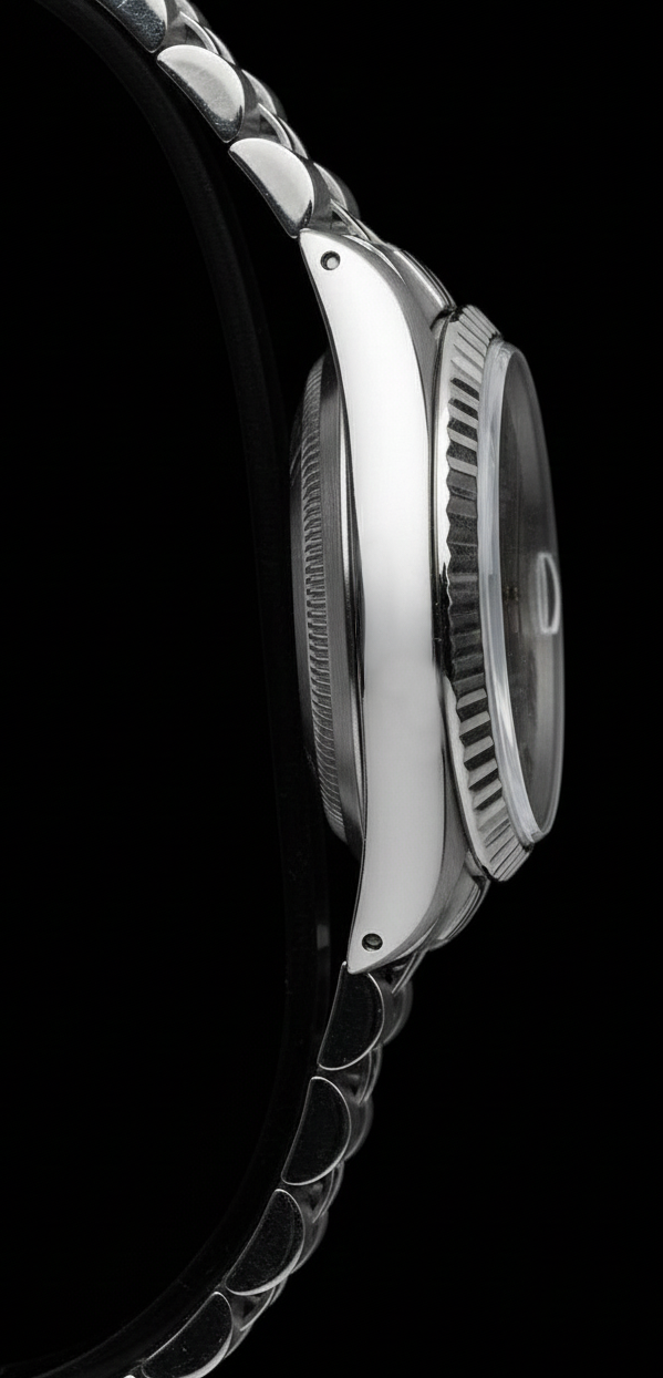 Quadrante blu romano con lunetta scanalata Orologio Rolex Datejust da donna in acciaio inossidabile