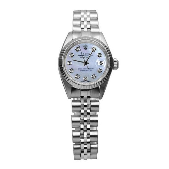 Quadrante con diamanti bianchi Rolex Date Just orologio Bracciale