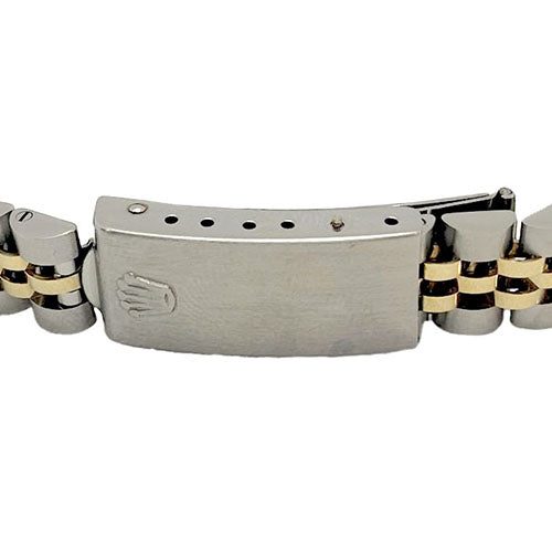 Quadrante con diamanti rosa, lunetta, acciaio inossidabile e bracciale giubileo in oro, Rolex da donna