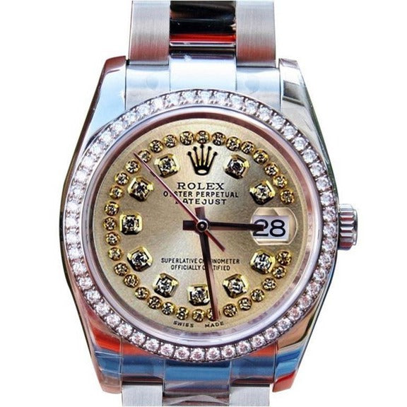 Quadrante con lunetta in diamanti Orologio da uomo Rolex