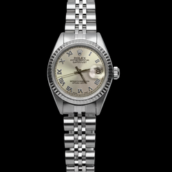 Quadrante grigio romano Rolex Datejust Donna Lunetta giubileo Acciaio inossidabile