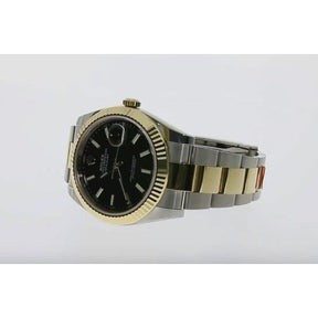 Quadrante nero Orologio Rolex Datejust II ostrica Bracciale 