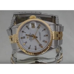 Quadrante romano bianco Orologio Rolex Datejust Bracciale 
