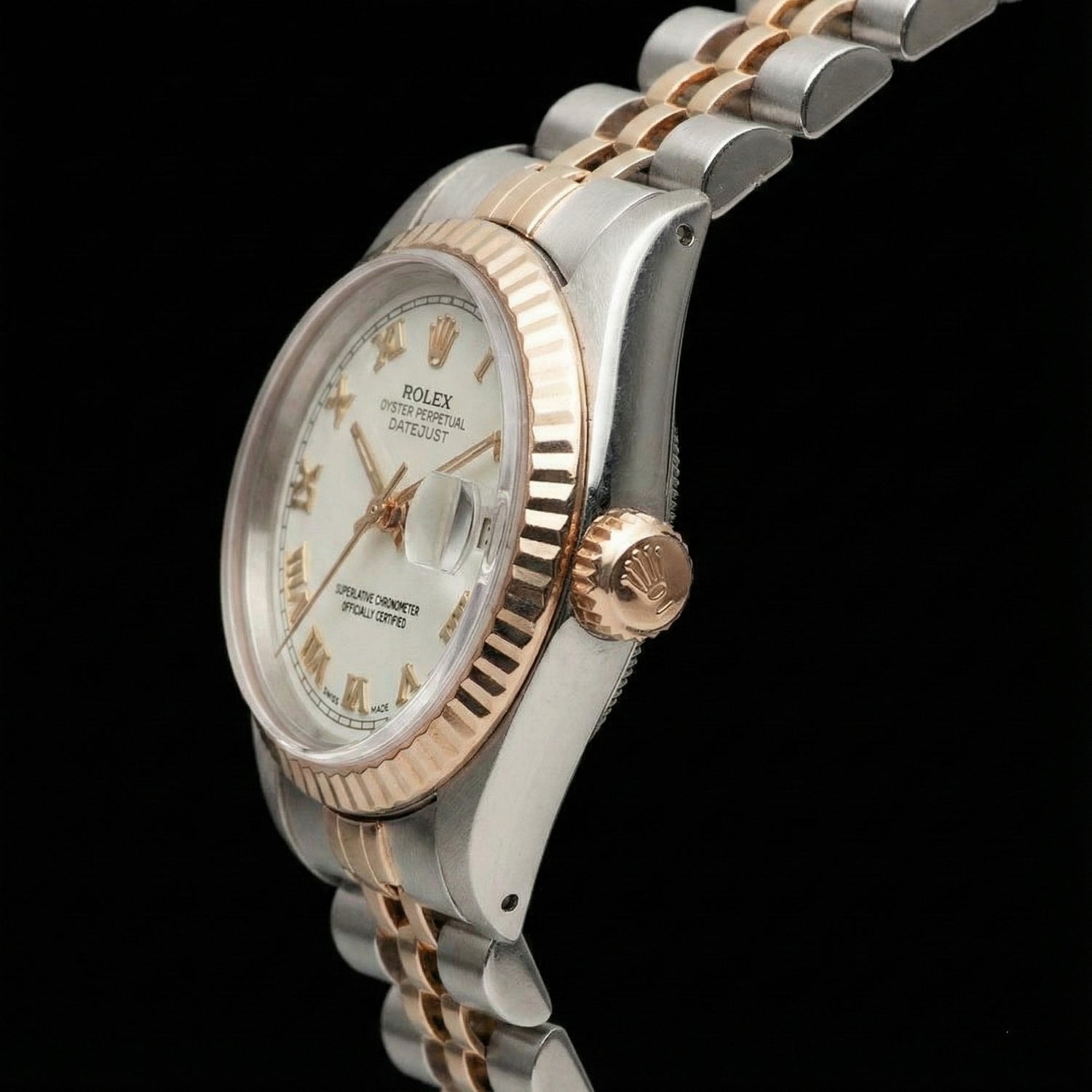 Quadrante romano bianco Rolex Datejust orologio da donna ostrica perpetua