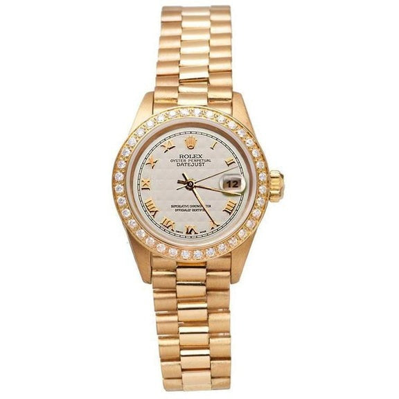 orologio Rolex Datejust, stile presidente giallo oro
