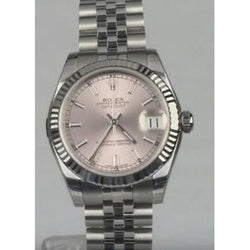 Quadrante rosa Rolex Datejust 31 mm Orologio giubileo Bracciale misura media