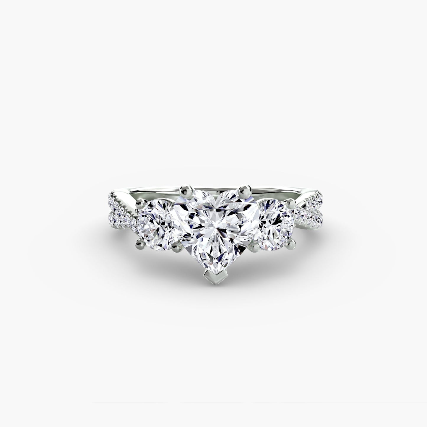 Fatto a mano Diamante Setting 0,77 carati – vista posteriore