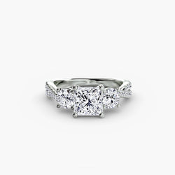Diamante Pavé Setting 0,77 carati in Gold