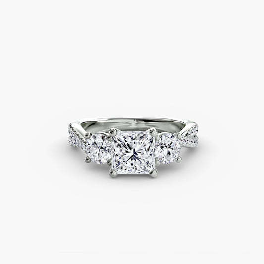 Diamante Taglio Rotondo Setting in Gold – vista principale