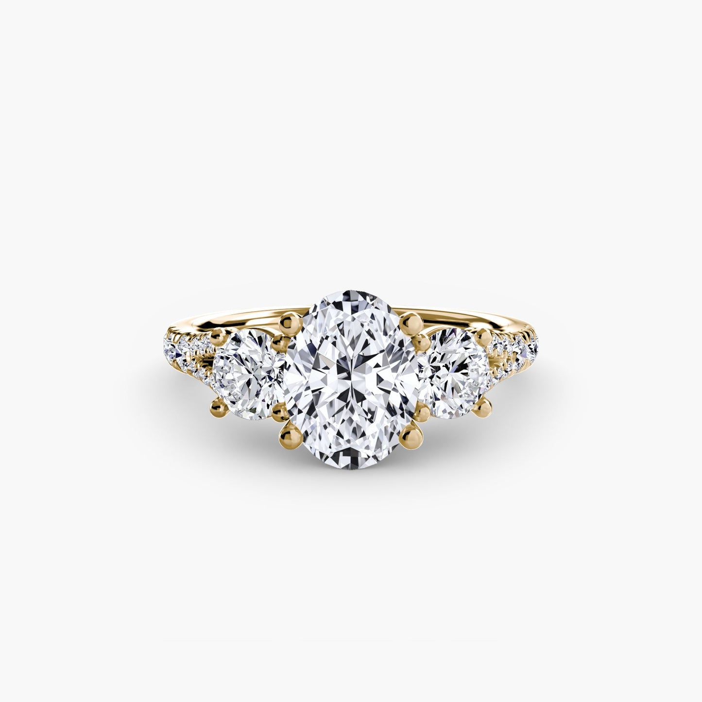 Diamante Fine Taglio Brillante Setting in Gold – vista profilo