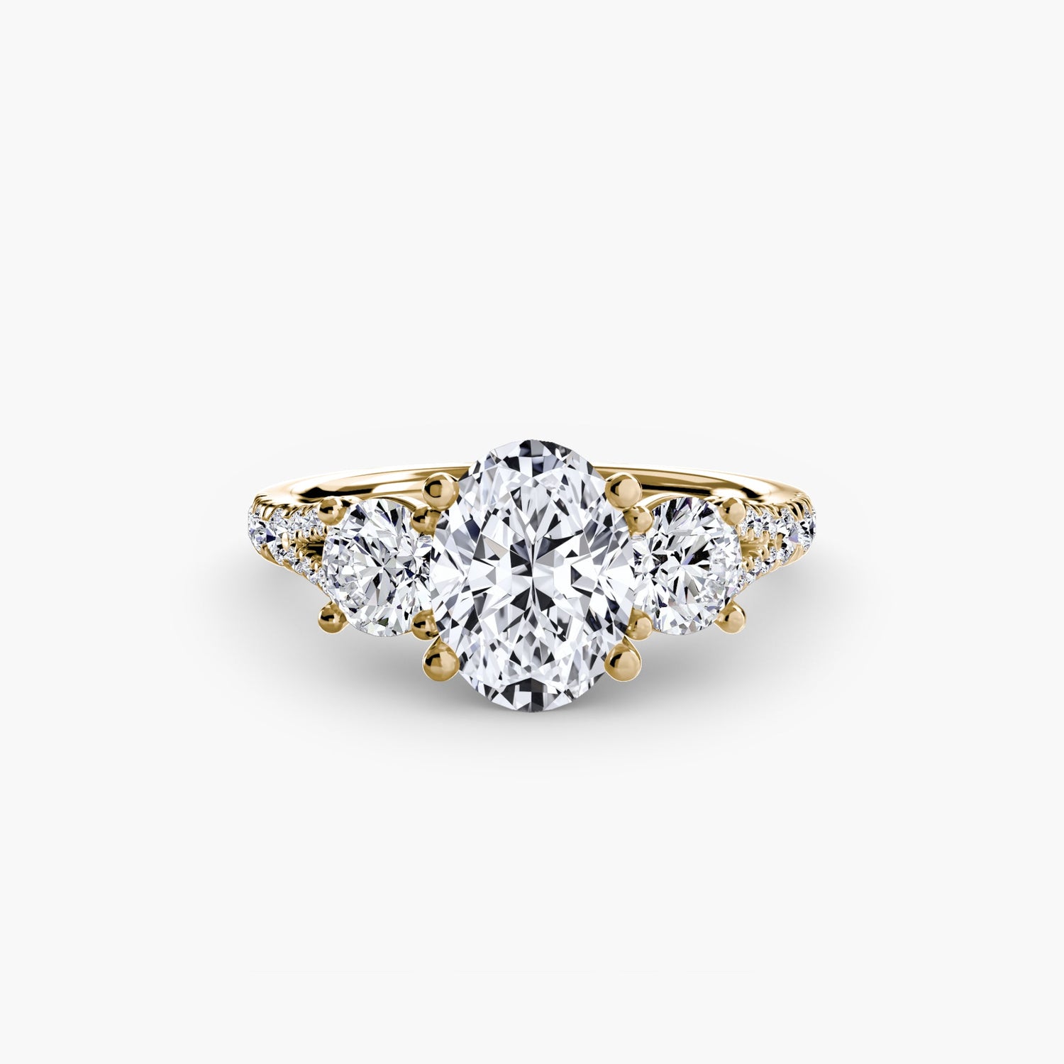 Diamante Fine Taglio Brillante Setting in Gold – vista profilo