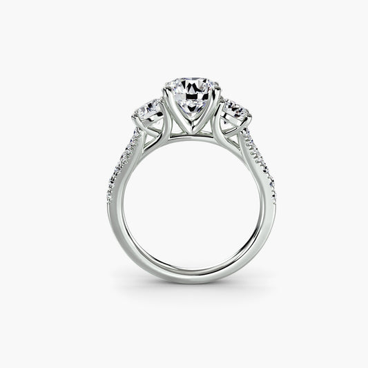 Taglio Brillante Diamante Fine anello in Gold – vista frontale