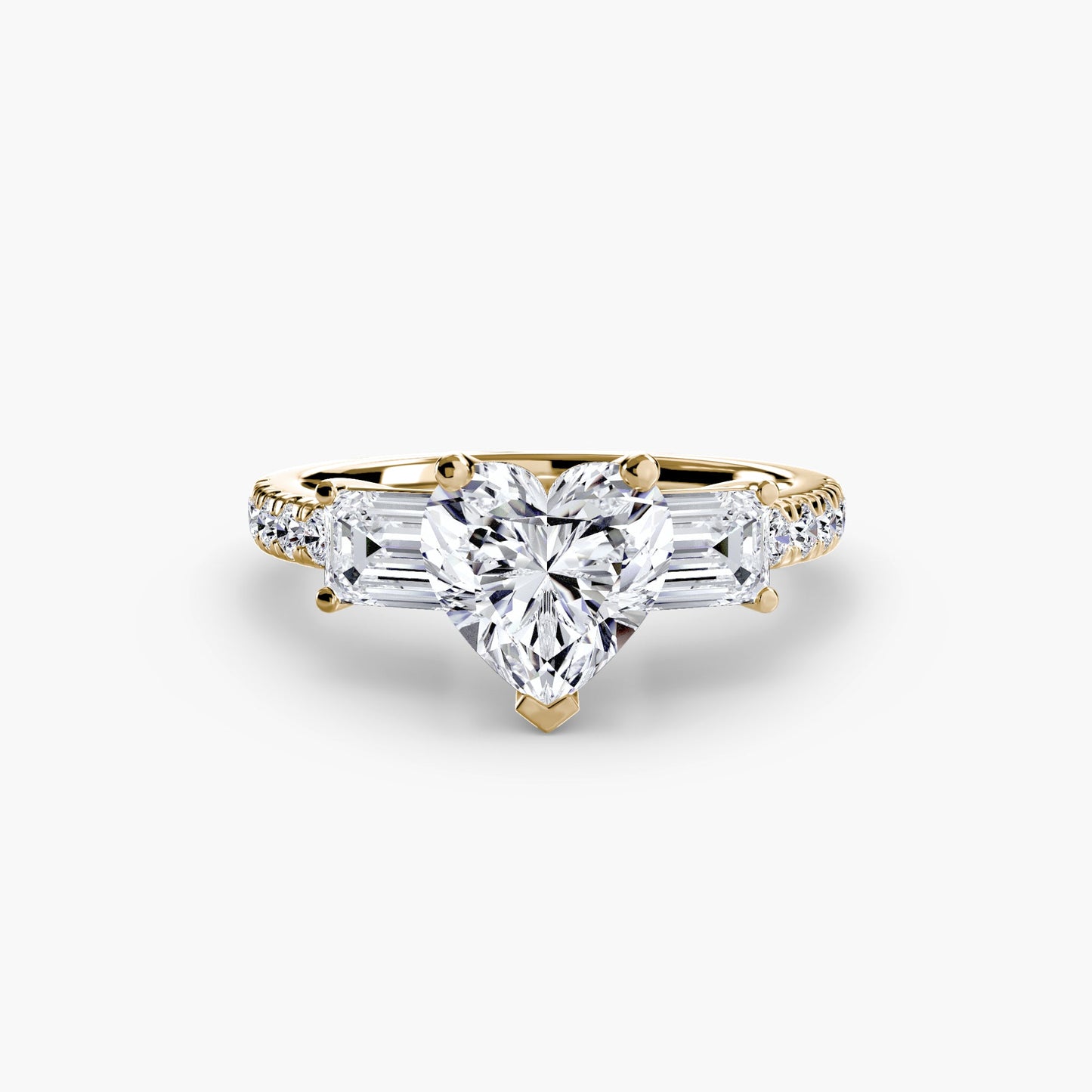 Taglio Brillante Brillante anello in Gold – vista posteriore