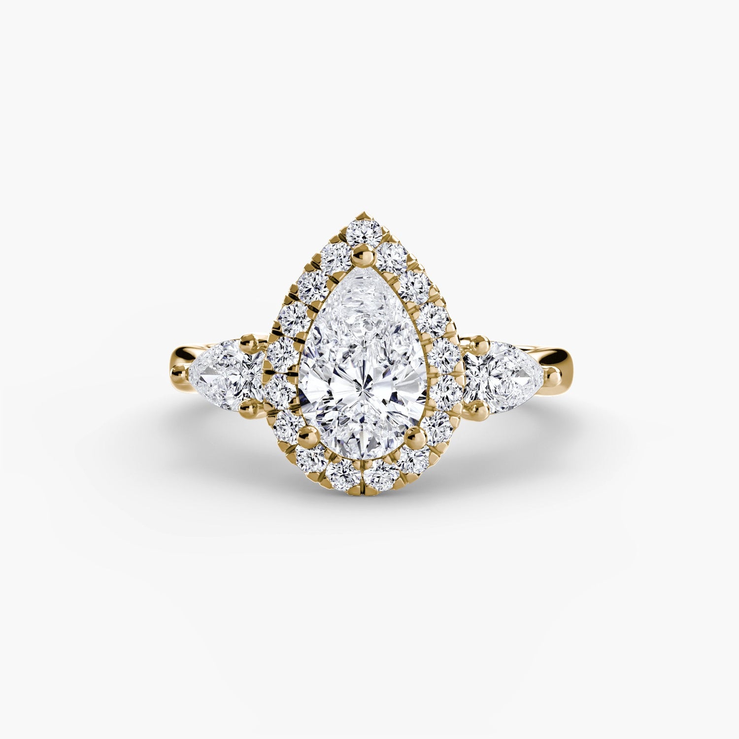 Diamante Fine Taglio Brillante Setting in Gold – vista dall'alto