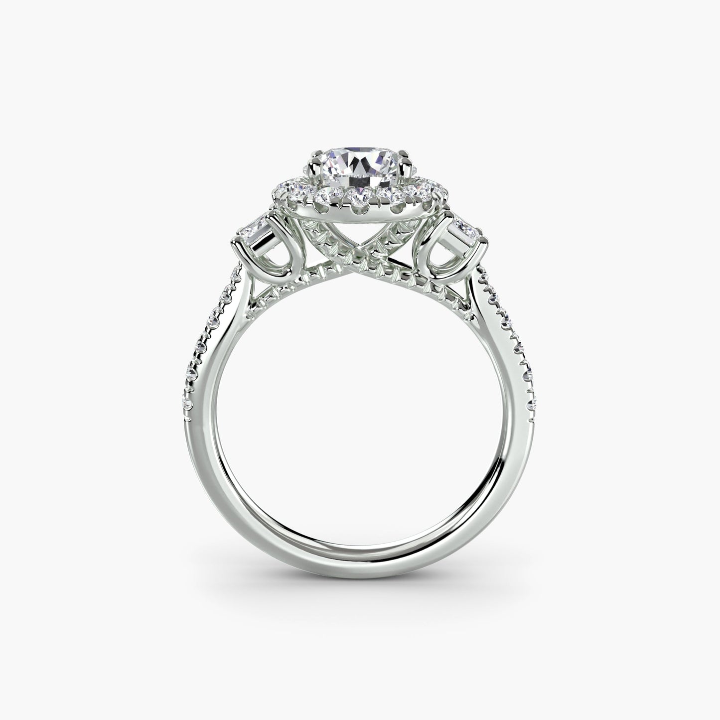 Taglio Brillante Brillante anello in Gold – vista frontale