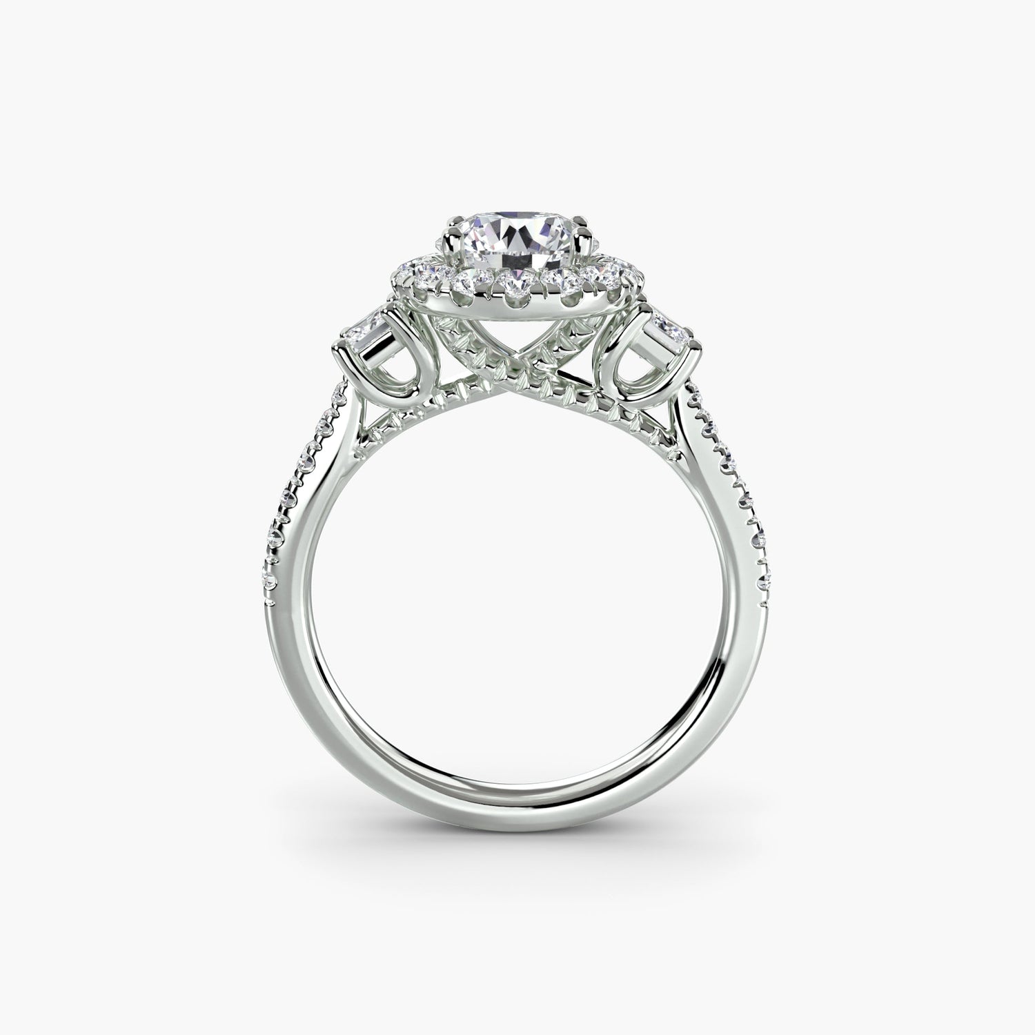Taglio Brillante Brillante anello in Gold – vista frontale