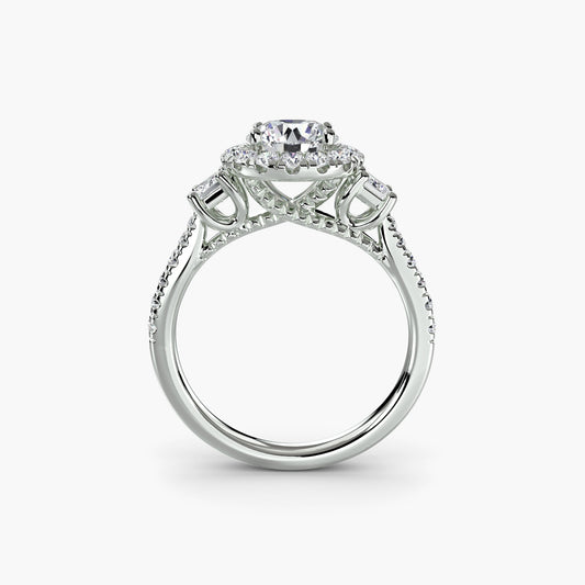 Taglio Brillante Brillante anello in Gold – vista frontale