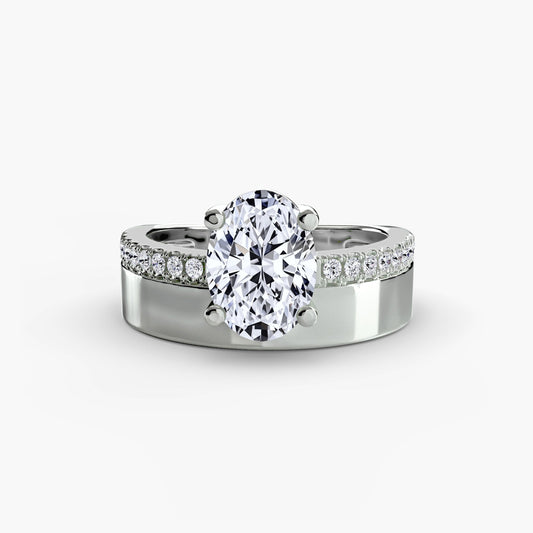 Diamante Fine Taglio Rotondo Setting in Gold – vista principale