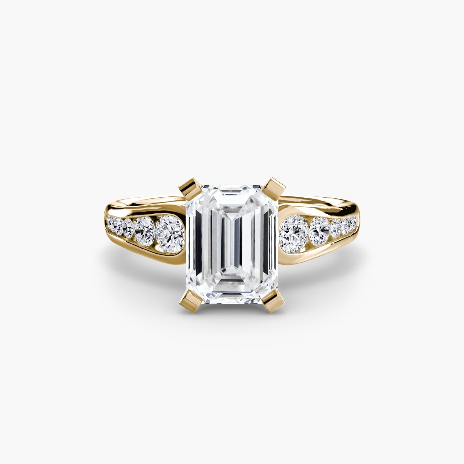 Taglio Brillante Pietra Preziosa anello in Gold – vista dall'alto