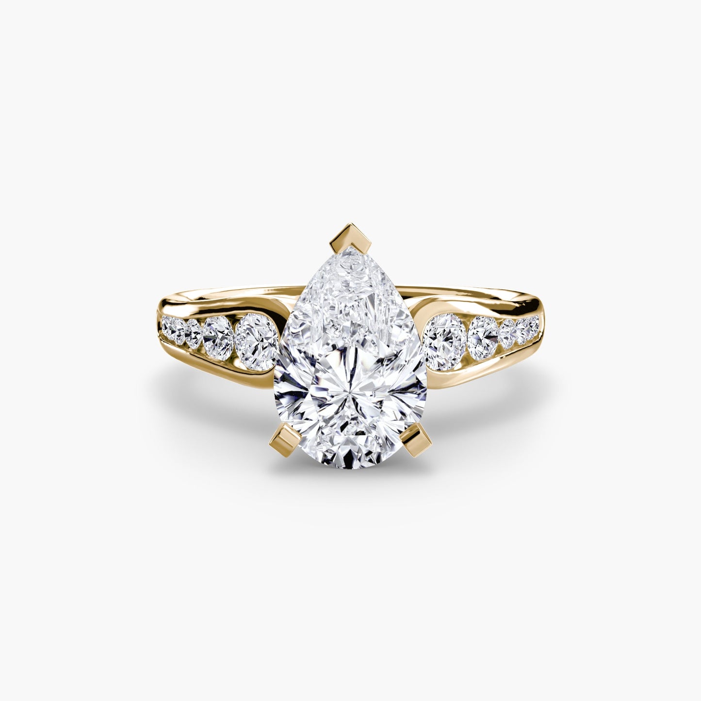 Taglio Brillante Pietra Preziosa anello in Gold – vista profilo