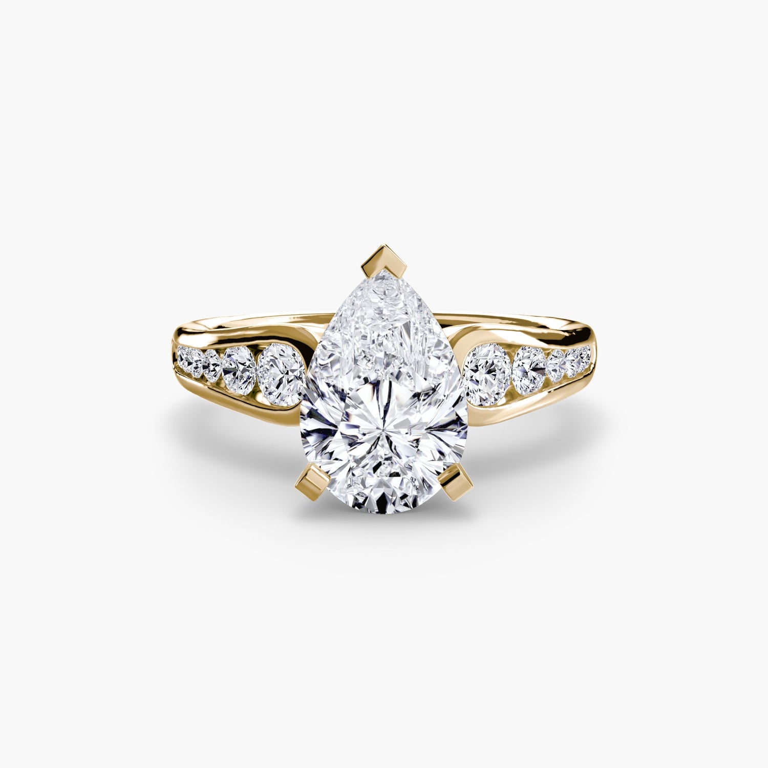 Taglio Brillante Pietra Preziosa anello in Gold – vista profilo