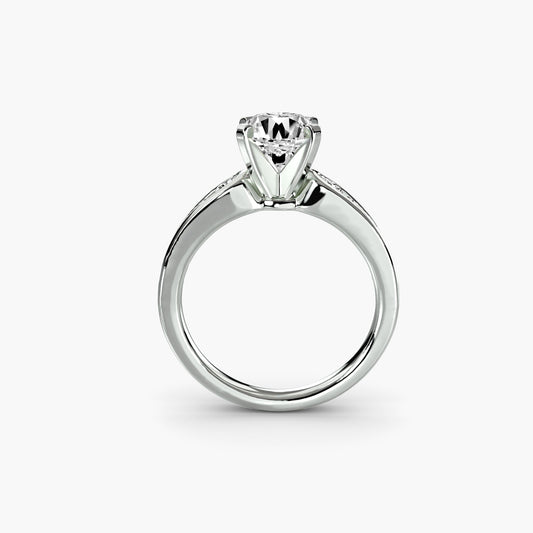 Di lusso Pietra Preziosa Setting carati – vista frontale