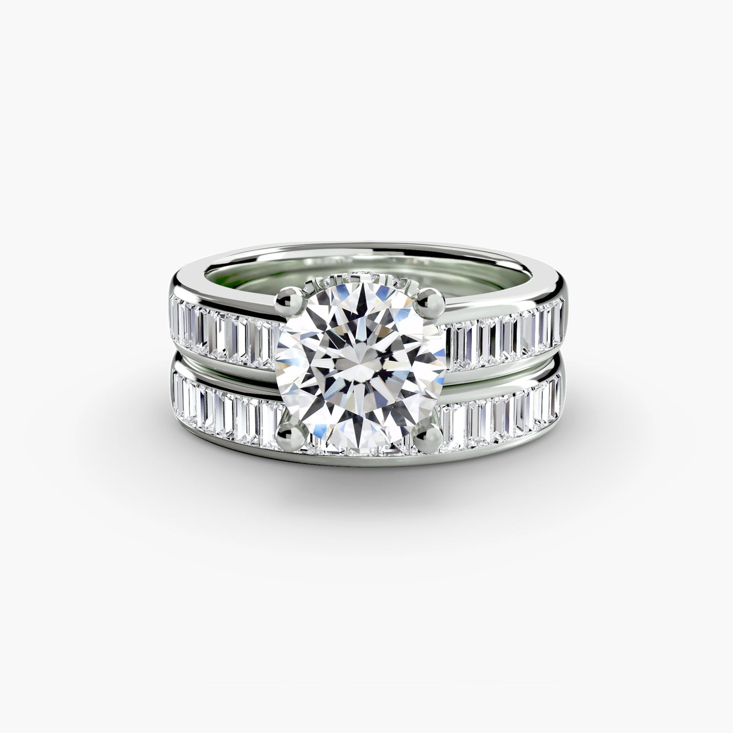 Taglio Brillante Diamante Fine anello in Gold – vista profilo