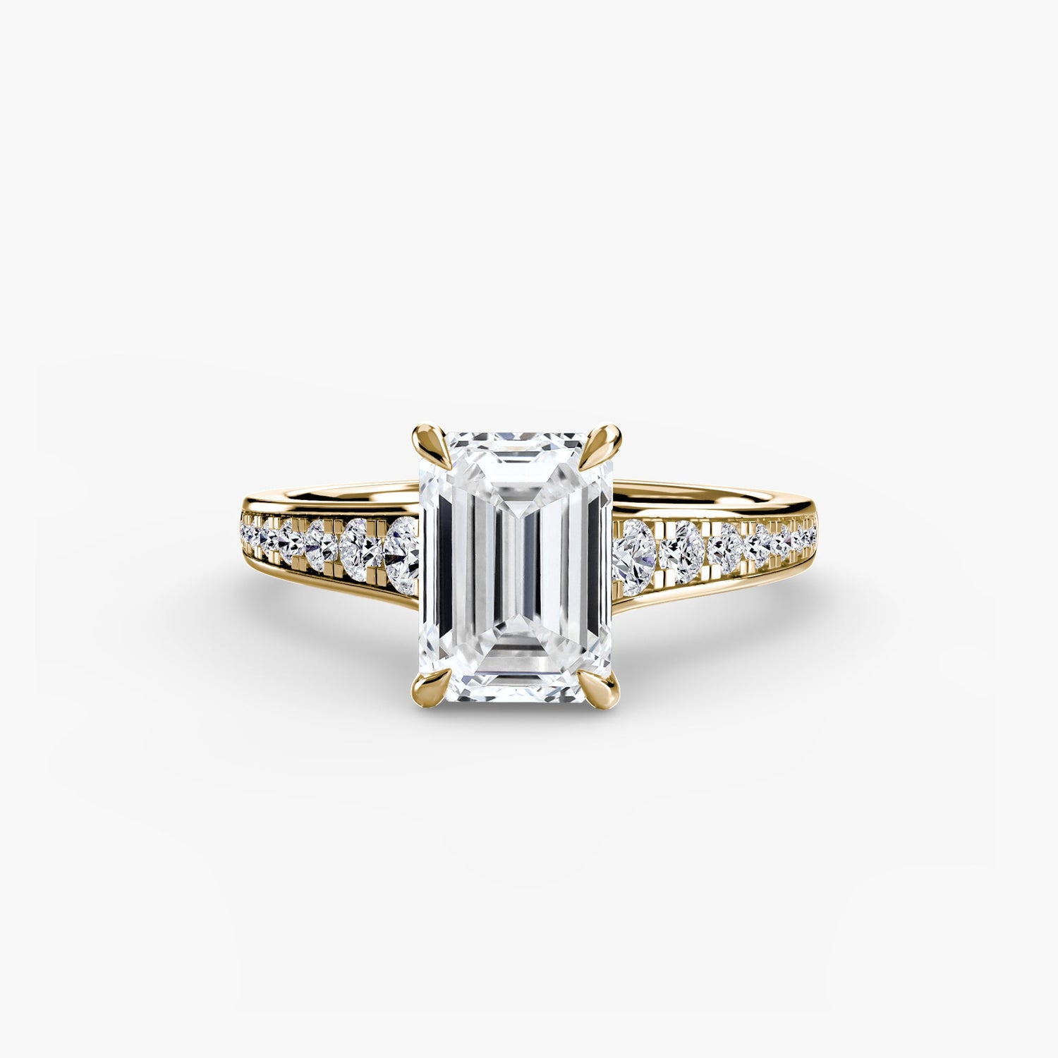 Taglio Rotondo Pietra Preziosa anello in Gold – vista posteriore