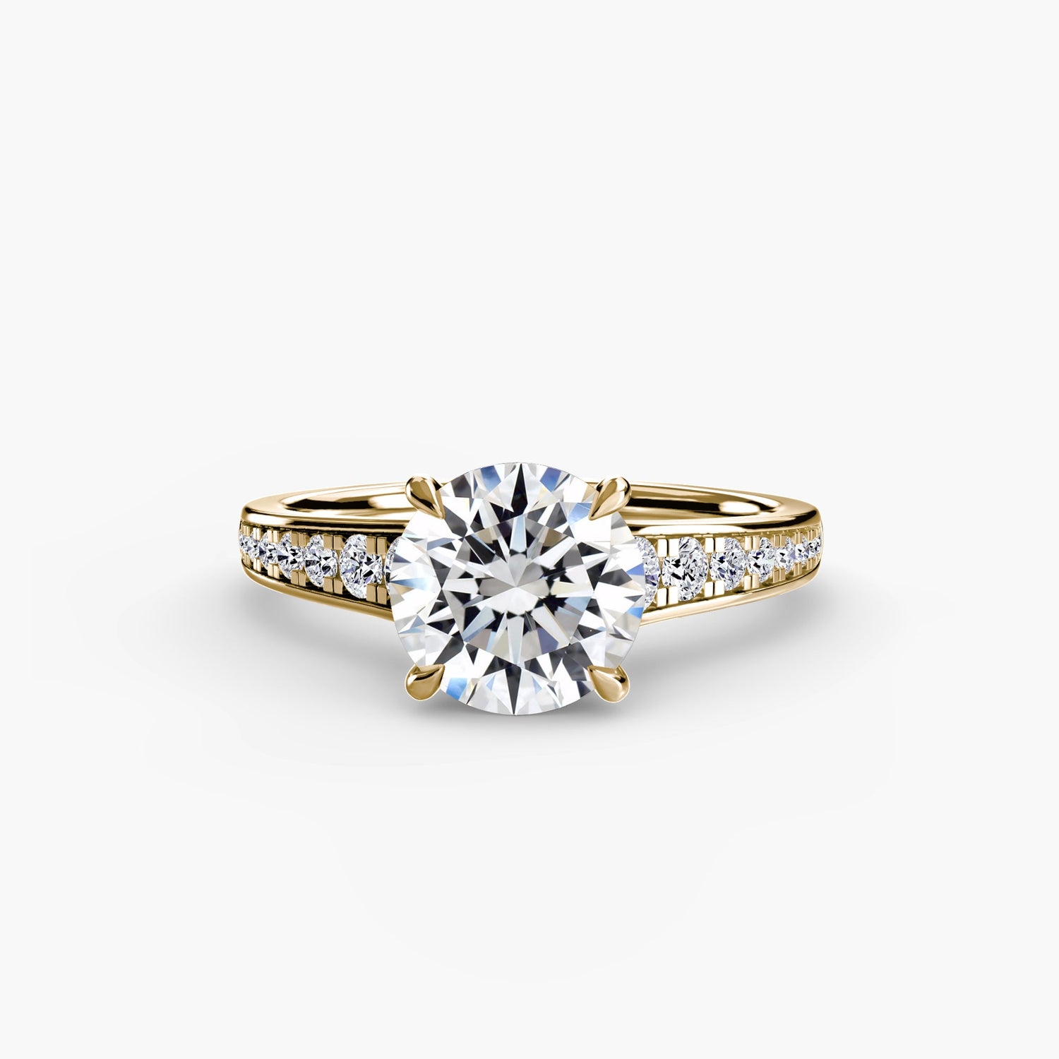 Pietra Preziosa Taglio Rotondo Setting in Gold – vista frontale