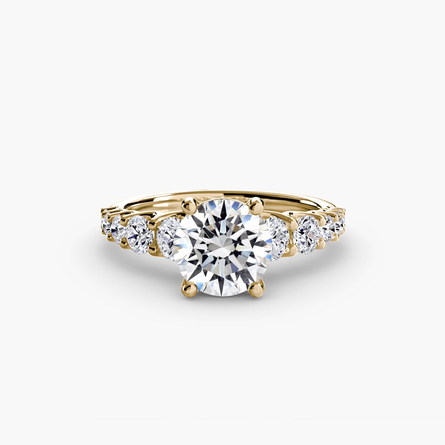 Taglio Rotondo Brillante anello in Gold – vista frontale
