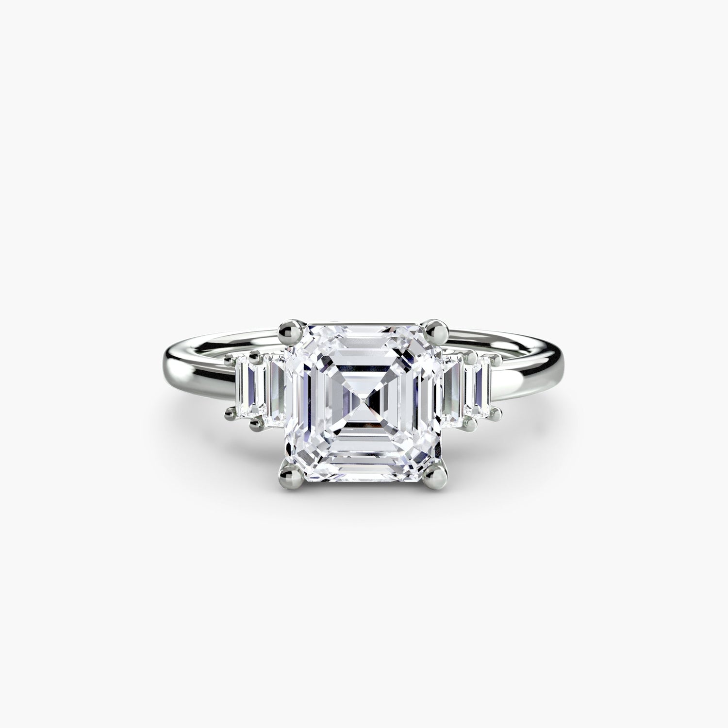 Taglio Brillante Diamante anello in Gold – primo piano