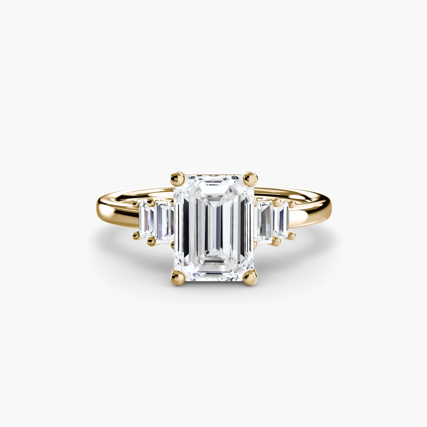 Diamante Taglio Brillante Setting in Gold – vista posteriore