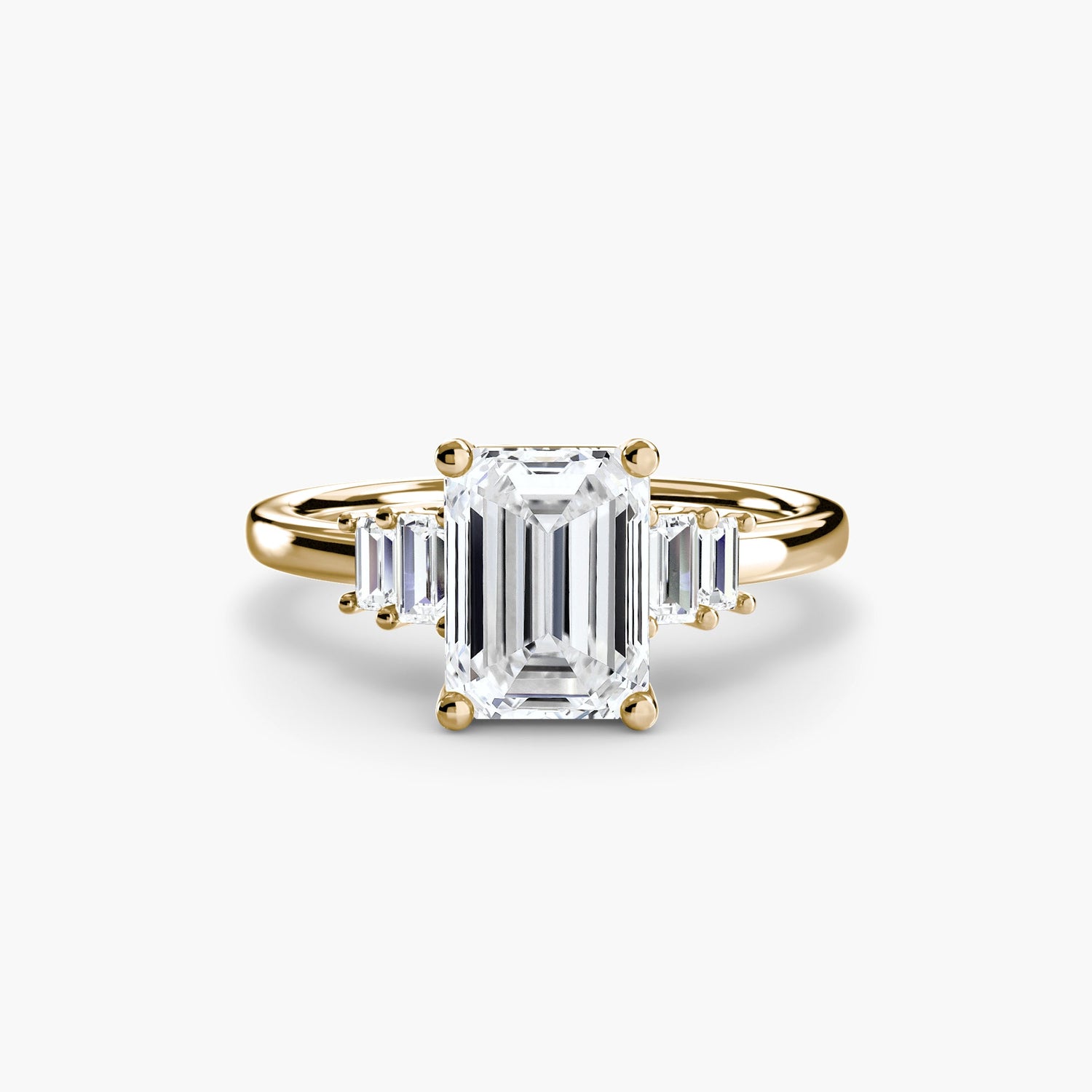 Diamante Taglio Brillante Setting in Gold – vista posteriore
