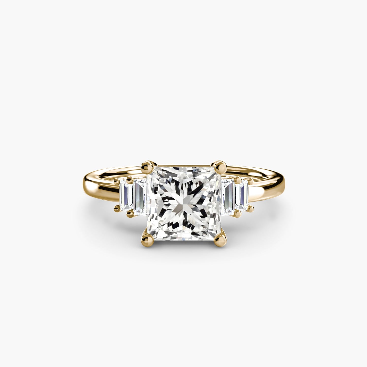 Fatto a mano Diamante Setting 0,17 carati – vista laterale