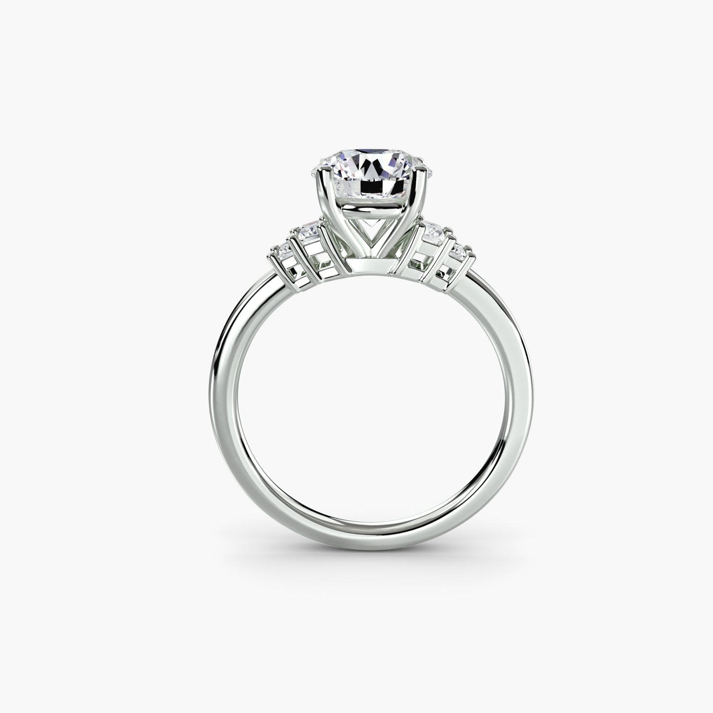 Diamante Taglio Brillante Setting in Gold – vista frontale