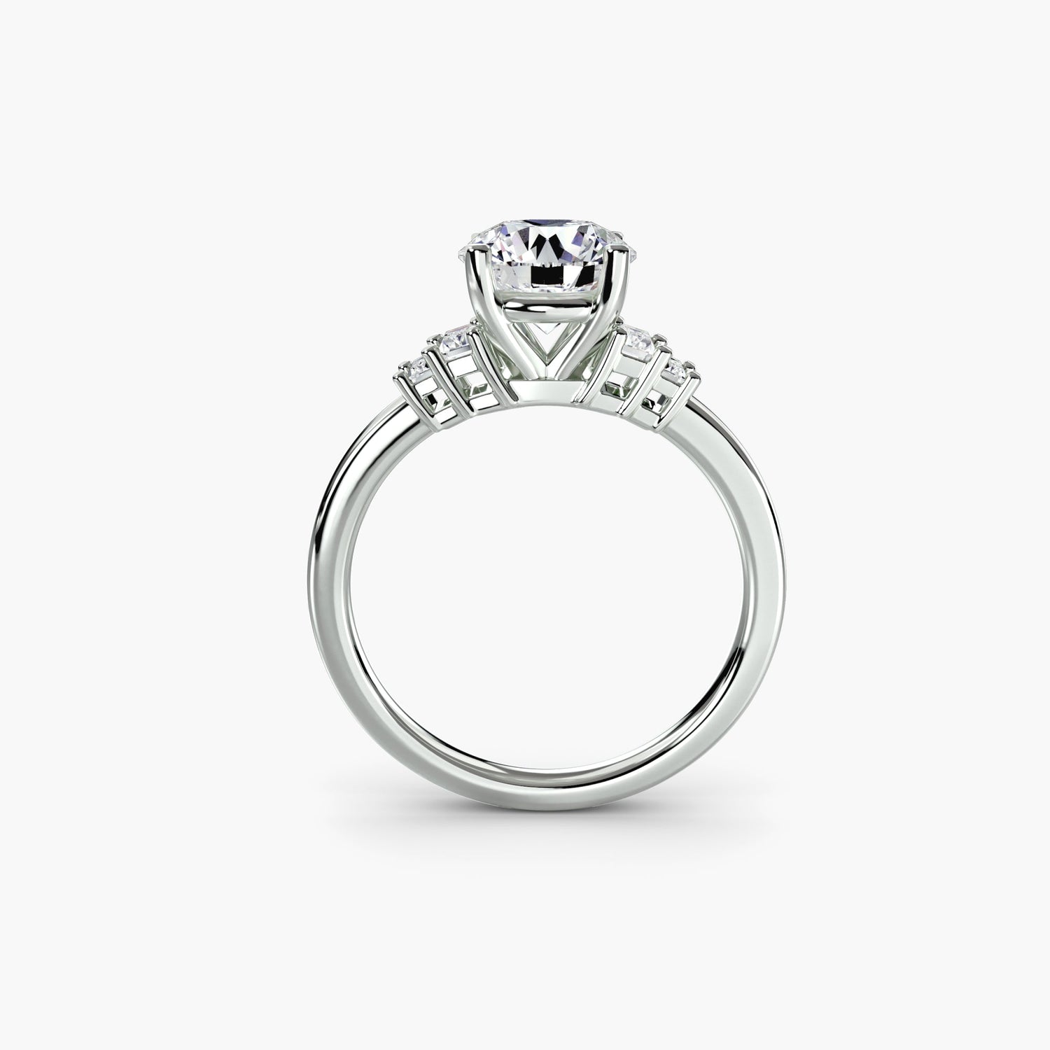 Diamante Taglio Brillante Setting in Gold – vista frontale
