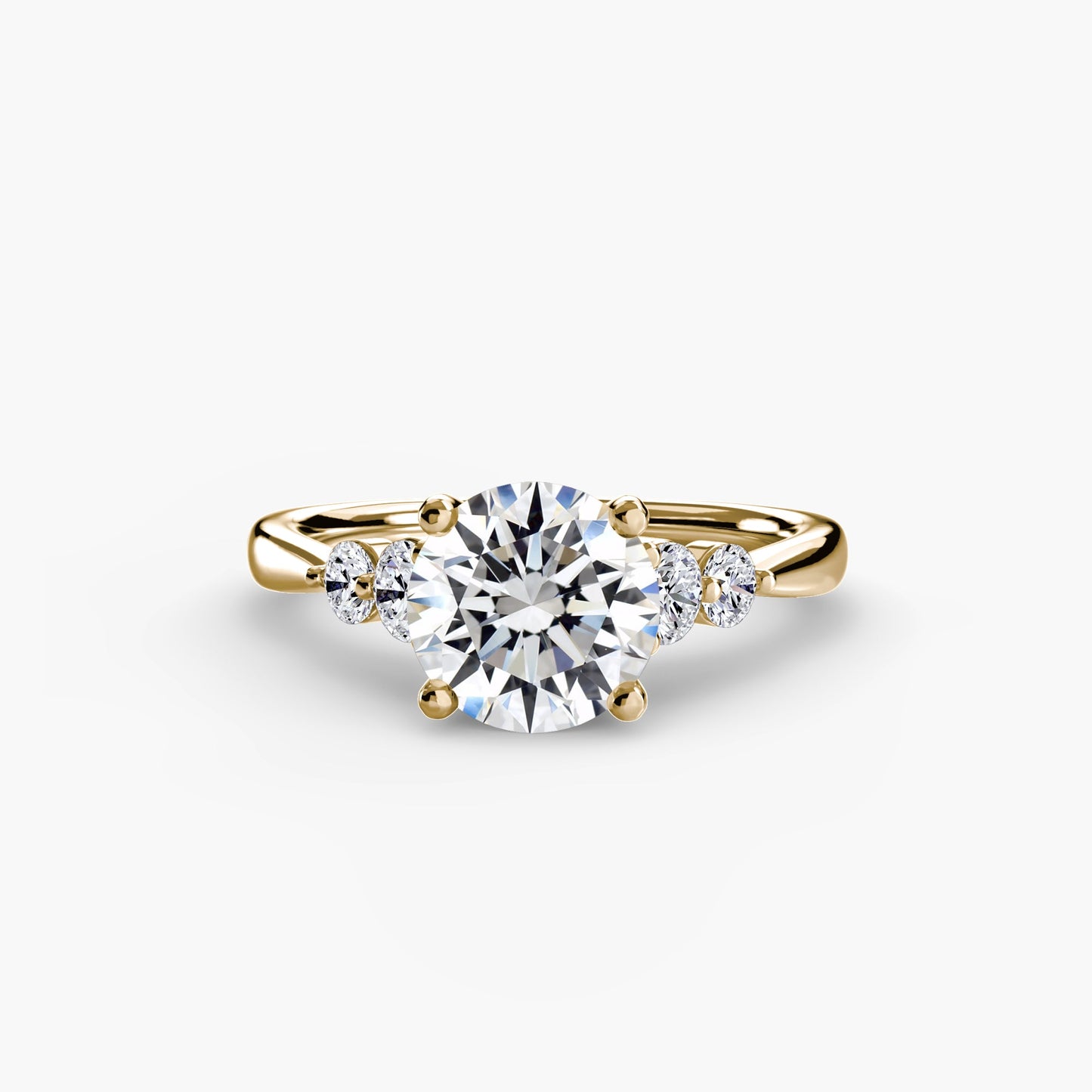 Gemma Taglio Brillante Setting in Gold – vista frontale
