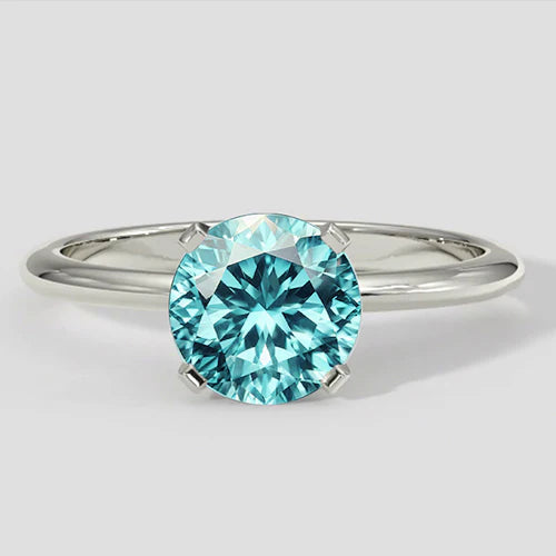 Raro anello solitario con tormalina Paraiba