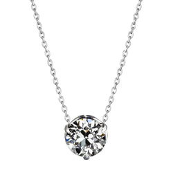 Collana Pendente Oro Bianco 14K con Brillante – 1 carati
